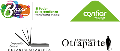 Bazar de la Confianza, Confiar Cooperativa Financiera, Corporación Cultural Estanislao Zuleta y Corporación Otraparte