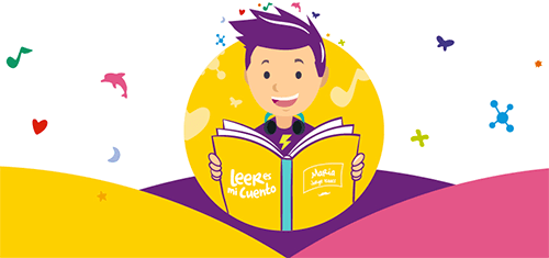 Ilustración de un niño leyendo la novela «María» de Jorge Isaacs - Imagen promocional del Plan Nacional de Lectura y Escritura «Leer es mi Cuento» del Ministerio de Cultura de Colombia