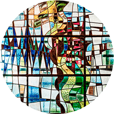 Vitral de la Casa Museo Otraparte - Obra de Leandro Velasco