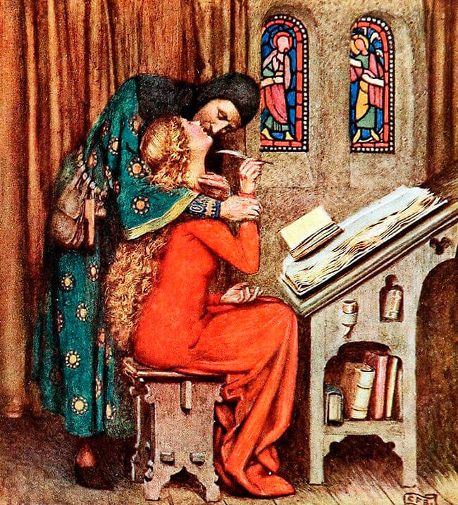 Eloísa y Abelardo - Ilustración © Eleanor Fortescue-Brickdale (1872-1945)
