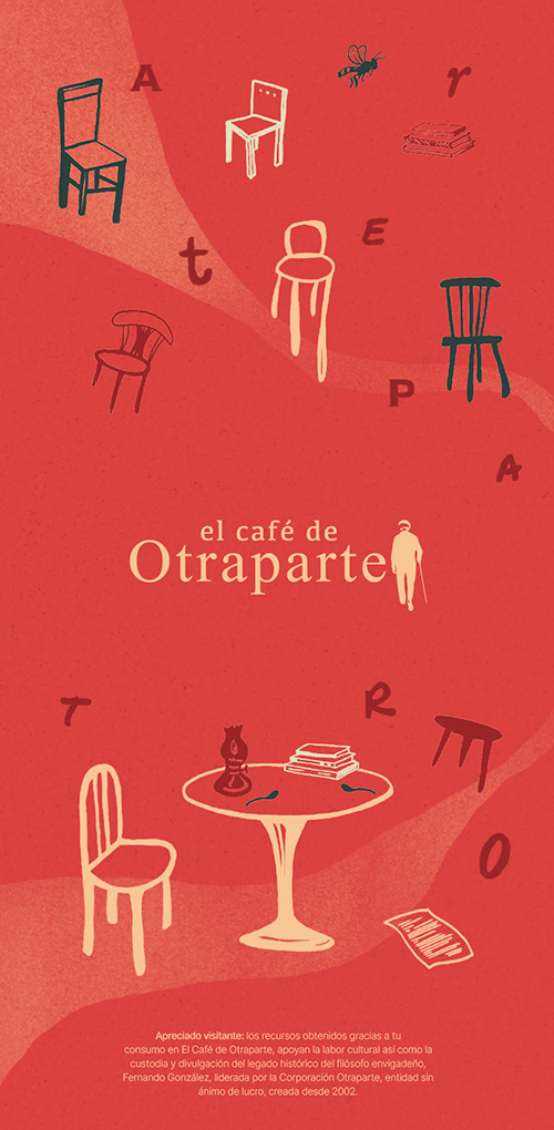 Carta de productos de El Café de Otraparte