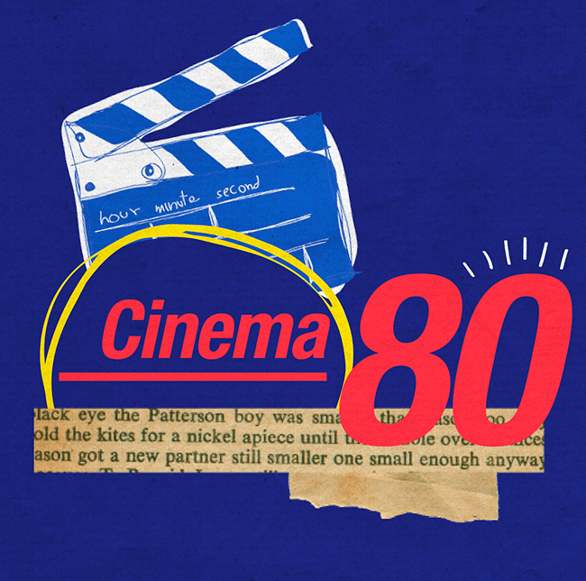 Afiche del programa virtual «Cinema 80», proyecto del Sistema de Bibliotecas Públicas de Medellín