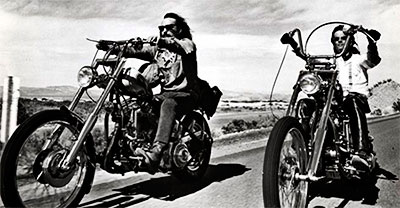 Peter Fonda y Dennis Hopper en Easy Rider
