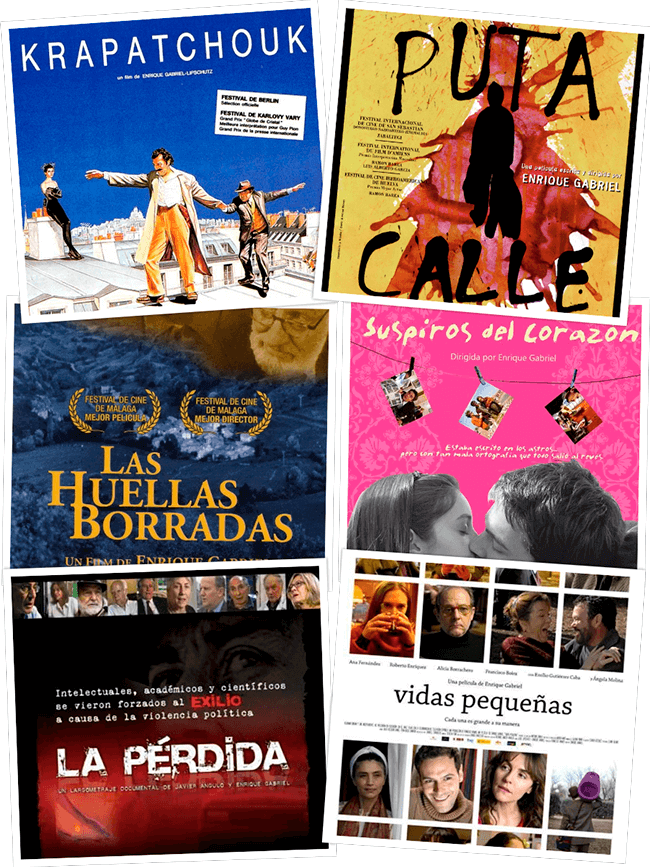 Afiches de algunas películas de Enrique Gabriel Lipschutz
