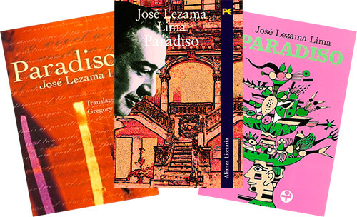 Tres portadas de la novela «Paradiso» de José Lezama Lima