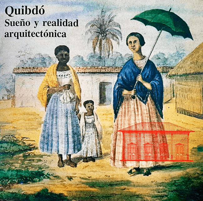 Portada del libro Quibdó, sueño y realidad arquitectónica de Fernando Orozco M. y Luis Fernando González Escobar, 1994. Imagen tomada del blog «El Guarengue».