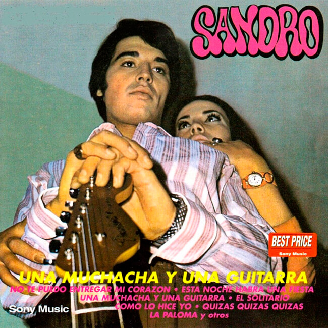 Portada del disco «Una muchacha y una guitarra» de Sandro