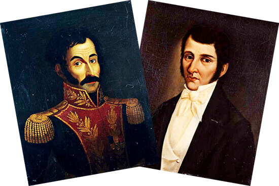 El Libertador Simón Bolívar y el médico José Fernández Madrid